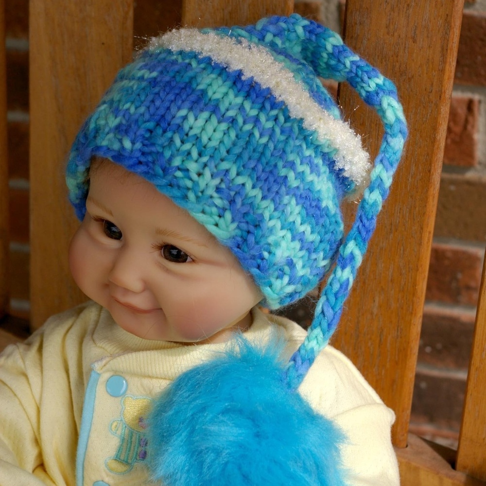 The Perfect Pixie Hat w/Pom - Newborn 0-3 Months